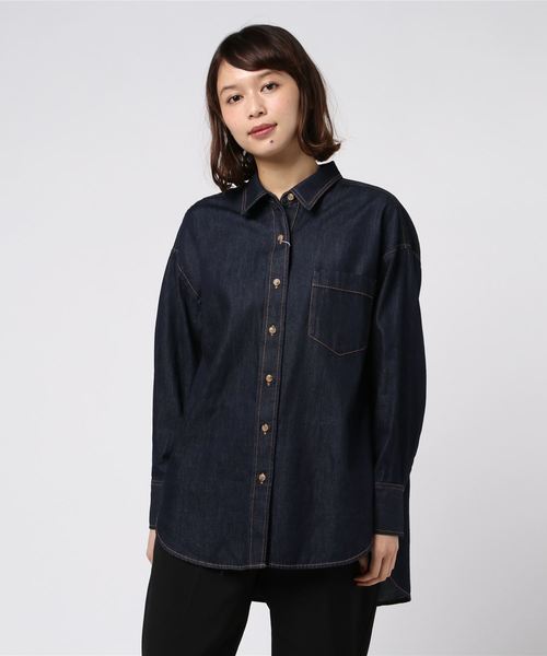 fredy repit（フレディレピ）の「後ろボタンシャツ（シャツ/ブラウス・レディース・ネイビー/オフホワイト・38/36）」の11枚目の写真