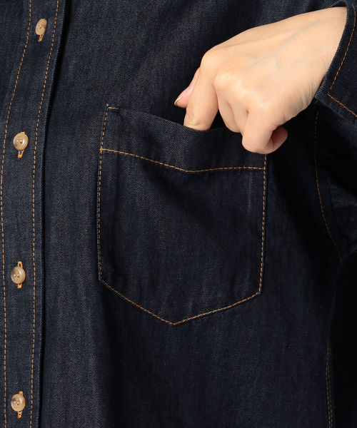 fredy repit（フレディレピ）の「後ろボタンシャツ（シャツ/ブラウス・レディース・ネイビー/オフホワイト・38/36）」の6枚目の写真