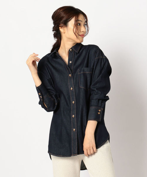 fredy repit（フレディレピ）の「後ろボタンシャツ（シャツ/ブラウス・レディース・ネイビー/オフホワイト・38/36）」の15枚目の写真