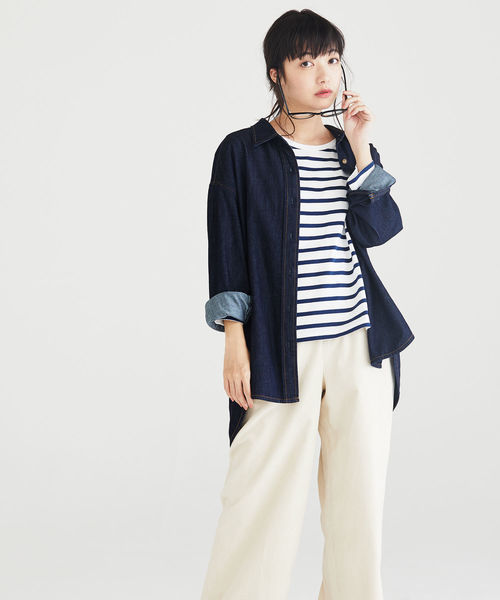 fredy repit（フレディレピ）の「後ろボタンシャツ（シャツ/ブラウス・レディース・ネイビー/オフホワイト・38/36）」の16枚目の写真