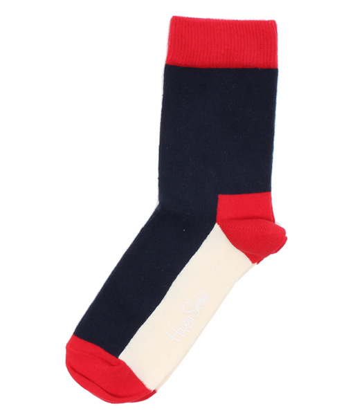 Happy Socks（ハッピーソックス）の「STRIPE HARF & 3color 2ｐ ソックス KSH02-068（ソックス/靴下・キッズ・ネイビー・SMALL/MEDIUM/LARGE）」の6枚目の写真