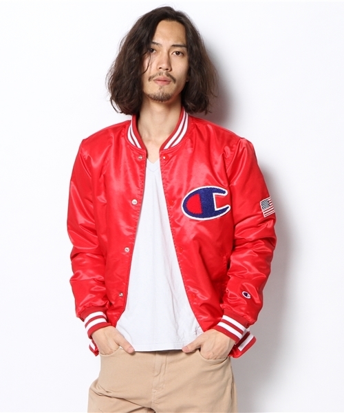 Champion（チャンピオン）の「WEGO/Championスタジャン（スタジャン・メンズ・ブラック/レッド・MEDIUM/LARGE）」の10枚目の写真