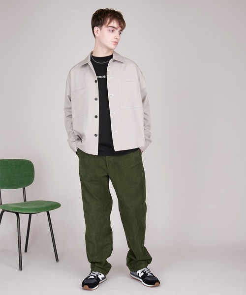 CONVERSE（コンバース）の「CONVERSE/コンバース EMMA CLOTHES 別注 ビッグシルエット ロゴ カットソー(袖刺繍)（Tシャツ/カットソー・メンズ・ホワイト/ブラック/ベージュ/パープル/ボルドー/チャコール・FREE）」の11枚目の写真