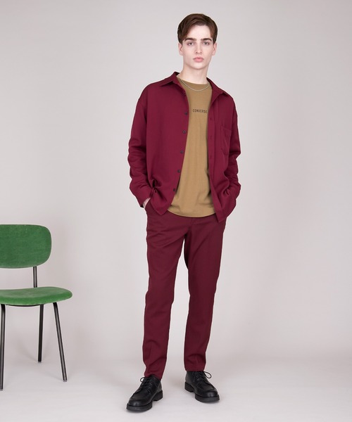 CONVERSE（コンバース）の「CONVERSE/コンバース EMMA CLOTHES 別注 ビッグシルエット ロゴ カットソー(袖刺繍)（Tシャツ/カットソー・メンズ・ホワイト/ブラック/ベージュ/パープル/ボルドー/チャコール・FREE）」の18枚目の写真