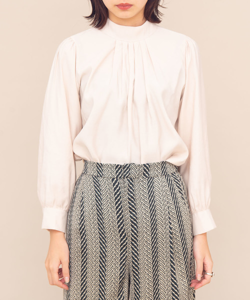 Aunt Marie's（アントマリーズ）の「AUNT MARIE'S タックハイネックブラウス（シャツ/ブラウス・レディース・ブラック/ベージュ/ナチュラル・FREE）」の13枚目の写真