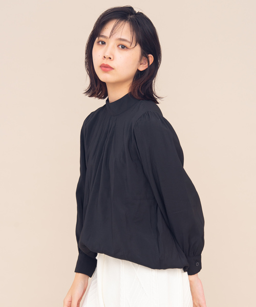 Aunt Marie's（アントマリーズ）の「AUNT MARIE'S タックハイネックブラウス（シャツ/ブラウス・レディース・ブラック/ベージュ/ナチュラル・FREE）」の21枚目の写真