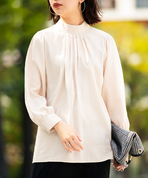 Aunt Marie's（アントマリーズ）の「AUNT MARIE'S タックハイネックブラウス（シャツ/ブラウス・レディース・ブラック/ベージュ/ナチュラル・FREE）」の22枚目の写真