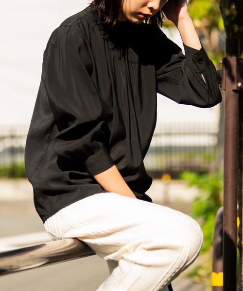 Aunt Marie's（アントマリーズ）の「AUNT MARIE'S タックハイネックブラウス（シャツ/ブラウス・レディース・ブラック/ベージュ/ナチュラル・FREE）」の20枚目の写真