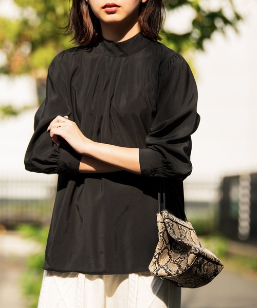 Aunt Marie's（アントマリーズ）の「AUNT MARIE'S タックハイネックブラウス（シャツ/ブラウス・レディース・ブラック/ベージュ/ナチュラル・FREE）」の19枚目の写真