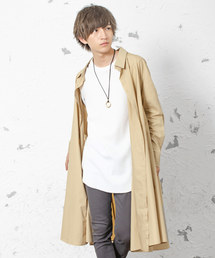 MinoriTY | 【2019秋冬新作】フレアロングシャツ 長袖シャツ ビッグシルエット(シャツ/ブラウス)