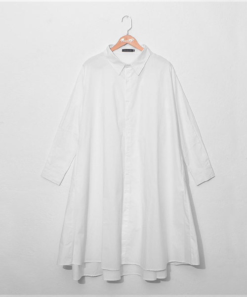 MinoriTY（マイノリティ）の「【MinoriTY】フレアロングシャツ 長袖シャツ ビッグシルエット スプリングコート コートシャツ（シャツ/ブラウス・メンズ・ブラック/ベージュ/カーキ/ホワイト/カーキ系/ブラック系/グレー系・M/L）」の12枚目の写真