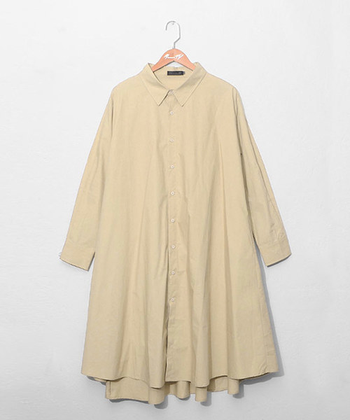 MinoriTY（マイノリティ）の「【MinoriTY】フレアロングシャツ 長袖シャツ ビッグシルエット スプリングコート コートシャツ（シャツ/ブラウス・メンズ・ブラック/ベージュ/カーキ/ホワイト/カーキ系/ブラック系/グレー系・M/L）」の11枚目の写真