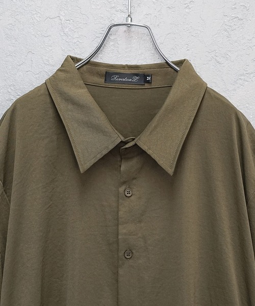 MinoriTY（マイノリティ）の「【MinoriTY】フレアロングシャツ 長袖シャツ ビッグシルエット スプリングコート コートシャツ（シャツ/ブラウス・メンズ・ブラック/ベージュ/カーキ/ホワイト/カーキ系/ブラック系/グレー系・M/L）」の22枚目の写真