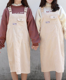 PairPair | ワッペン付コーデュロイジャンスカ(ワンピース)