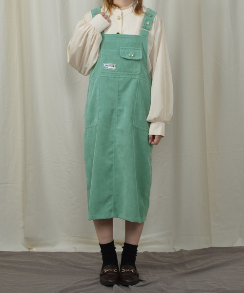 PairPair（ペアペア）の「ワッペン付コーデュロイジャンスカ（ワンピース・レディース・ライトグリーン/アイボリー/ブラウン系その他・FREE）」の14枚目の写真