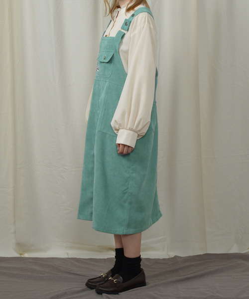 PairPair（ペアペア）の「ワッペン付コーデュロイジャンスカ（ワンピース・レディース・ライトグリーン/アイボリー/ブラウン系その他・FREE）」の21枚目の写真