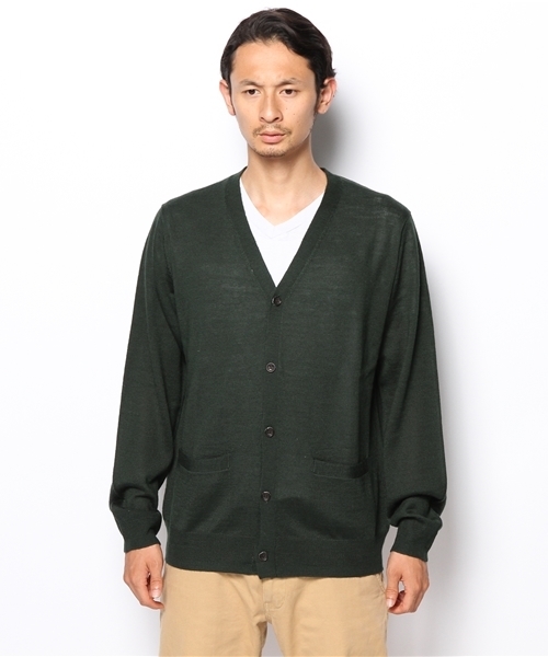 BEAMS（ビームス）の「◎BEAMS / アクリル Vネックカーディガン（カーディガン/ボレロ・メンズ・ネイビー/グリーン/ワイン/ブラック・LARGE/MEDIUM/SMALL）」の5枚目の写真