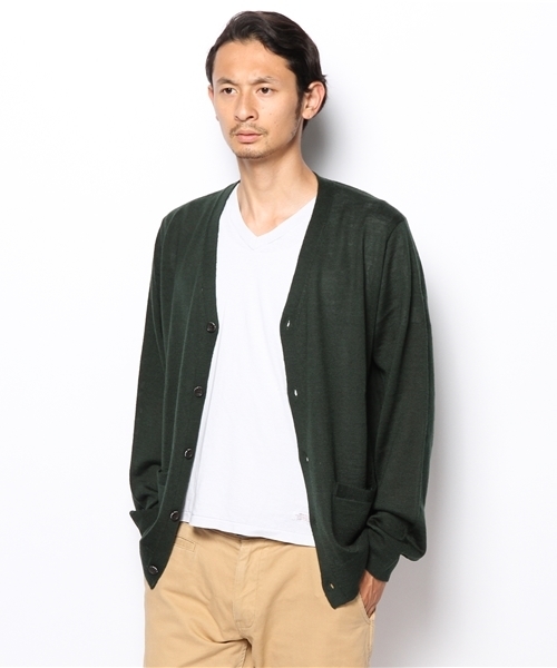 BEAMS（ビームス）の「◎BEAMS / アクリル Vネックカーディガン（カーディガン/ボレロ・メンズ・ネイビー/グリーン/ワイン/ブラック・LARGE/MEDIUM/SMALL）」の16枚目の写真
