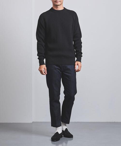UNITED ARROWS（ユナイテッドアローズ）の「＜UNITED ARROWS＞ コットンシルク アゼ クルーネック◆（ニット/セーター・メンズ・ネイビー/クリーム/オリーブ/ブラック/オレンジ系その他/コバルトブルー・S/M/L/XL）」の9枚目の写真