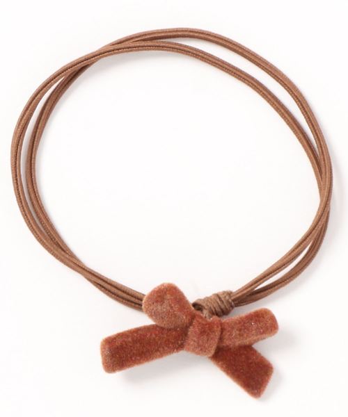 Fun & Daily（ファンアンドデイリー）の「F&D : スモールリボンヘアゴム（ヘアゴム・レディース・グレー/ブラウン/グリーン/ピンク/オレンジ・FREE）」の4枚目の写真