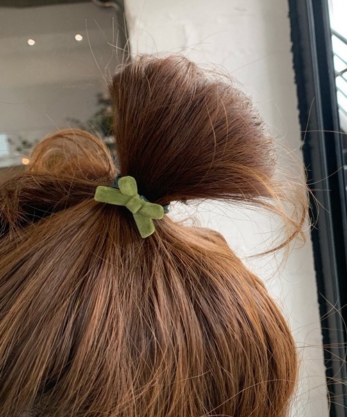 Fun & Daily（ファンアンドデイリー）の「F&D : スモールリボンヘアゴム（ヘアゴム・レディース・グレー/ブラウン/グリーン/ピンク/オレンジ・FREE）」の7枚目の写真