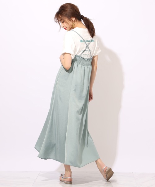 one after another NICE CLAUP(ワンアフターアナザーナイスクラップ)の「バックプリントハンバーガーT(Tシャツ/カットソー・レディース・オフホワイト/ホワイト系その他/スミクロ/サックスブルー・FREE)」の7枚目の写真