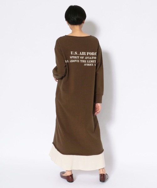 Onepiece ワンピース Avirex アヴィレックス のファッション 直営店限定 Print ワンピース Print ステンシルプリント ワンピース Stencil