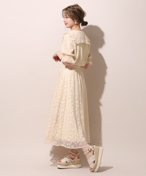 one after another NICE CLAUP（ワンアフターアナザーナイスクラップ）の「セーラーダブルボタンフリルブラウス（シャツ/ブラウス・レディース・オフホワイト/アイボリー/ブラック系その他/ベージュ系その他・FREE）」の17枚目の写真