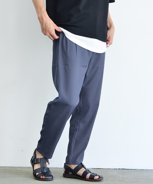 MinoriTY（マイノリティ）の「【MinoriTY】ワイドパンツ テーパードパンツ とろみ素材 メンズ【セットアップ対象商品あり】（スラックス・メンズ・ベージュ/グレー/ブラウン/ライトブルーグレー/チャコール/グレイッシュベージュ/チャコールグレー/ライトベージュ/ダークブルー/ダークグリーン・M/L/S）」の3枚目の写真