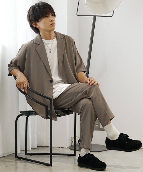 MinoriTY（マイノリティ）の「【MinoriTY】ワイドパンツ テーパードパンツ とろみ素材 メンズ【セットアップ対象商品あり】（スラックス・メンズ・ベージュ/グレー/ブラウン/ライトブルーグレー/チャコール/グレイッシュベージュ/チャコールグレー/ライトベージュ/ダークブルー/ダークグリーン・M/L/S）」の21枚目の写真