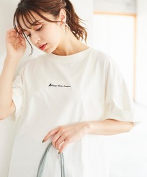 KANGOL EXTRA COMFORT | WEB別注【KANGOL EXTRA COMFORT(カンゴール エクストラ コンフォート)】裾ラウンドチュニックTシャツ(Tシャツ/カットソー)