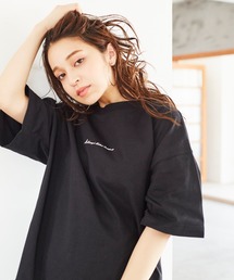 WEB別注【KANGOL EXTRA COMFORT(カンゴール エクストラ コンフォート)】裾ラウンドチュニックTシャツ