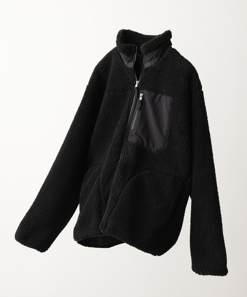 JUNRED（ジュンレッド）の「ボアフリーススタンドブルゾン（ブルゾン・メンズ・ホワイト/ブラック/ベージュ・FREE/M/L）」の3枚目の写真