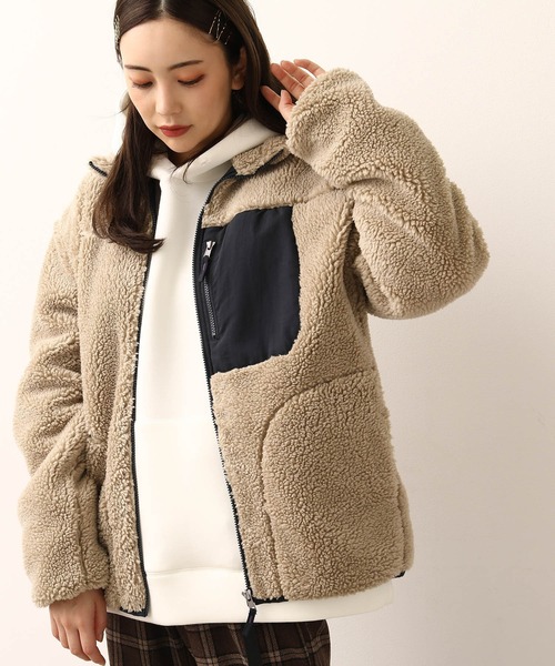 JUNRED（ジュンレッド）の「ボアフリーススタンドブルゾン（ブルゾン・メンズ・ホワイト/ブラック/ベージュ・FREE/M/L）」の11枚目の写真