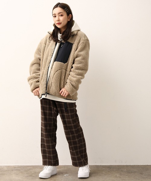 JUNRED（ジュンレッド）の「ボアフリーススタンドブルゾン（ブルゾン・メンズ・ホワイト/ブラック/ベージュ・FREE/M/L）」の12枚目の写真