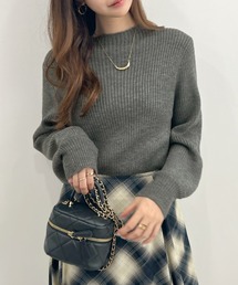 Futier land（フューティアランド）の「【新色追加】ボトルネックバルーンスリーブニット（ニット/セーター）」