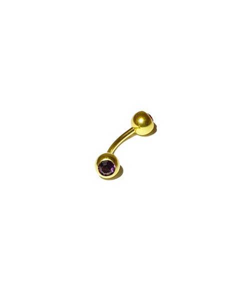 MORPH(モルフ)の「MORPH モルフ スワロフスキーボディピアスキャッチ 16ゲージ 5mm GOLD(ピアス(片耳用)・レディース・ラベンダー/エメラルド/ライトグリーン/ブルー/ライトピンク/レインボー/ブラック/ローズ/スカイブルー/バイオレット/クリア/レッド・5)」の7枚目の写真