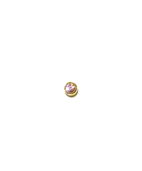 MORPH(モルフ)の「MORPH モルフ スワロフスキーボディピアスキャッチ 16ゲージ 5mm GOLD(ピアス(片耳用)・レディース・ラベンダー/エメラルド/ライトグリーン/ブルー/ライトピンク/レインボー/ブラック/ローズ/スカイブルー/バイオレット/クリア/レッド・5)」の8枚目の写真