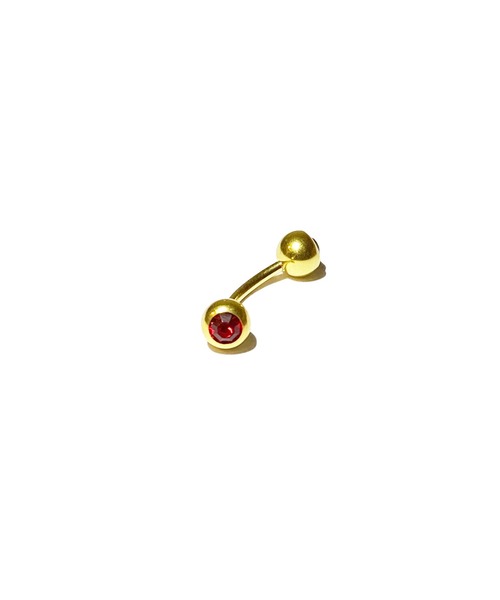 MORPH(モルフ)の「MORPH モルフ スワロフスキーボディピアスキャッチ 16ゲージ 5mm GOLD(ピアス(片耳用)・レディース・ラベンダー/エメラルド/ライトグリーン/ブルー/ライトピンク/レインボー/ブラック/ローズ/スカイブルー/バイオレット/クリア/レッド・5)」の9枚目の写真