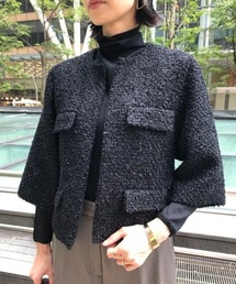 EFFE BEAMS（エッフェビームス）の「EFFE BEAMS / ハーフスリーブ コンパクトジャケット（ノーカラージャケット）」