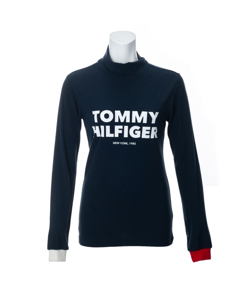 TOMMY HILFIGER GOLF（トミー ヒルフィガー ゴルフ）の「[トミー ヒルフィガー ゴルフ] ロゴ　ストレッチ　タートル　ネック（Tシャツ/カットソー・レディース・ホワイト/マスタード/グレー/ネイビー/レッド/ピンク・LL/L/M/S）」の4枚目の写真