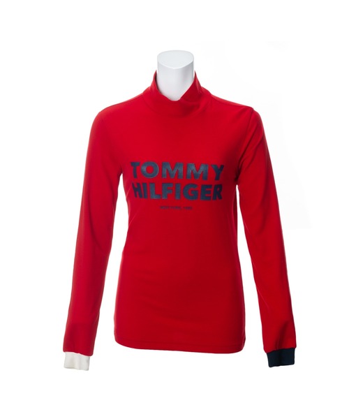TOMMY HILFIGER GOLF（トミー ヒルフィガー ゴルフ）の「[トミー ヒルフィガー ゴルフ] ロゴ　ストレッチ　タートル　ネック（Tシャツ/カットソー・レディース・ホワイト/マスタード/グレー/ネイビー/レッド/ピンク・LL/L/M/S）」の6枚目の写真