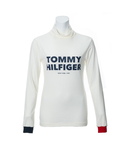 TOMMY HILFIGER GOLF（トミー ヒルフィガー ゴルフ）の「[トミー ヒルフィガー ゴルフ] ロゴ　ストレッチ　タートル　ネック（Tシャツ/カットソー・レディース・ホワイト/マスタード/グレー/ネイビー/レッド/ピンク・LL/L/M/S）」の2枚目の写真