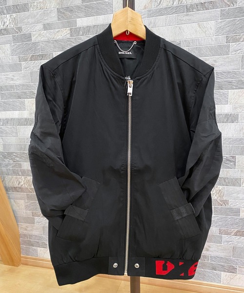 【明日発送】DIESEL コットンツイル ボンバージャケット黒 DIESEL（ディーゼル）の「コットンツイル ボンバージャケット