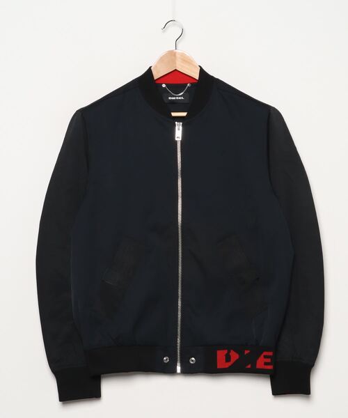 【明日発送】DIESEL コットンツイル ボンバージャケット黒 DIESEL（ディーゼル）の「コットンツイル ボンバージャケット