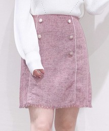 MIIA（ミーア）の「パイピングツィード台形スカート（スカート・レディース）」