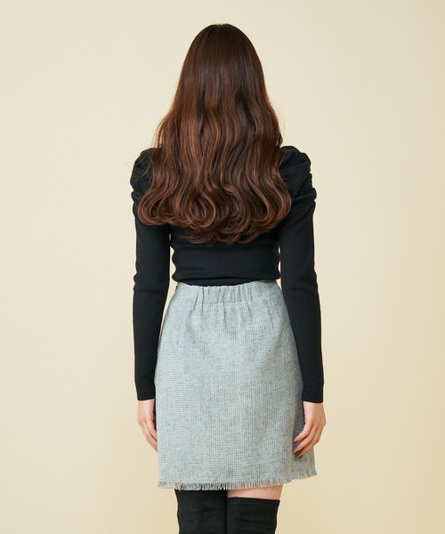 MIIA(ミーア)の「パイピングツィード台形スカート(スカート・レディース・ブラック/ピンク/ブルー・FREE)」の22枚目の写真