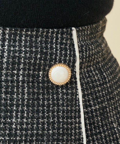 MIIA(ミーア)の「パイピングツィード台形スカート(スカート・レディース・ブラック/ピンク/ブルー・FREE)」の21枚目の写真