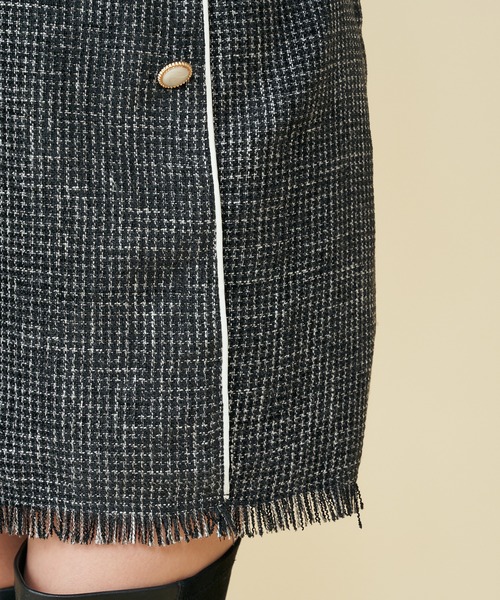 MIIA(ミーア)の「パイピングツィード台形スカート(スカート・レディース・ブラック/ピンク/ブルー・FREE)」の16枚目の写真