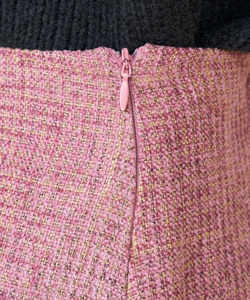 MIIA(ミーア)の「パイピングツィード台形スカート(スカート・レディース・ブラック/ピンク/ブルー・FREE)」の14枚目の写真